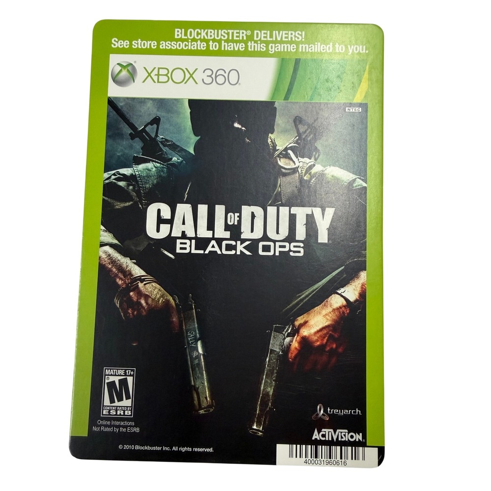 Call of Duty Black Ops Xbox 360 Blockbuster Delivers Promotional Display Card